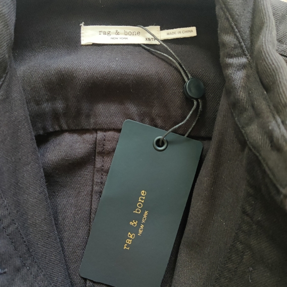 *RAG & BONE* Black Mini Shirt Dress w Belt - Picture 4 of 6